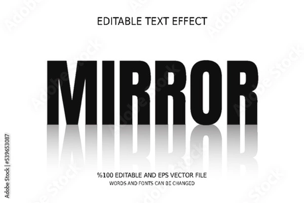 Fototapeta Editable Mirror Text Effect