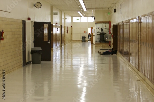 Obraz High school hallway
