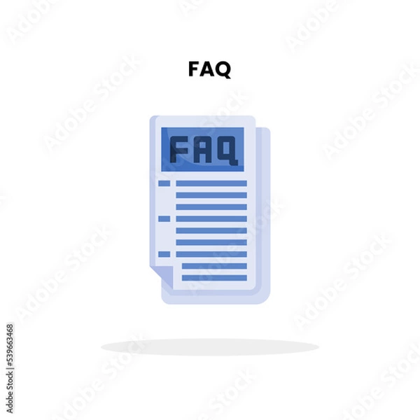 Fototapeta Faq flat icon. Vector illustration on white background. Can used for digital product, presentation, UI and many more.