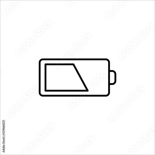 Fototapeta Battery load icon, vector illustration on white background