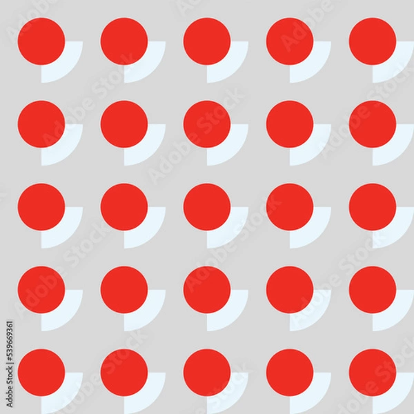 Fototapeta Geometric Circle shape Bauhaus pattern. Vector design and modern colorful art. Abstract Bauhaus design pattern. 