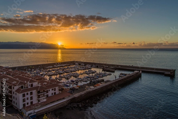 Fototapeta Los Gigantes Canary Island landscape sunset