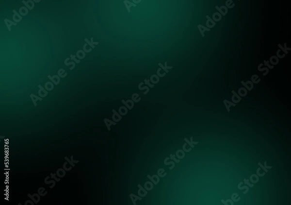 Obraz Black and dark green smooth gradient abstract background image,Dark tone.Science or technology display concept.Metal or metallic color.spotlight in oom or studio.Graphic illustration.