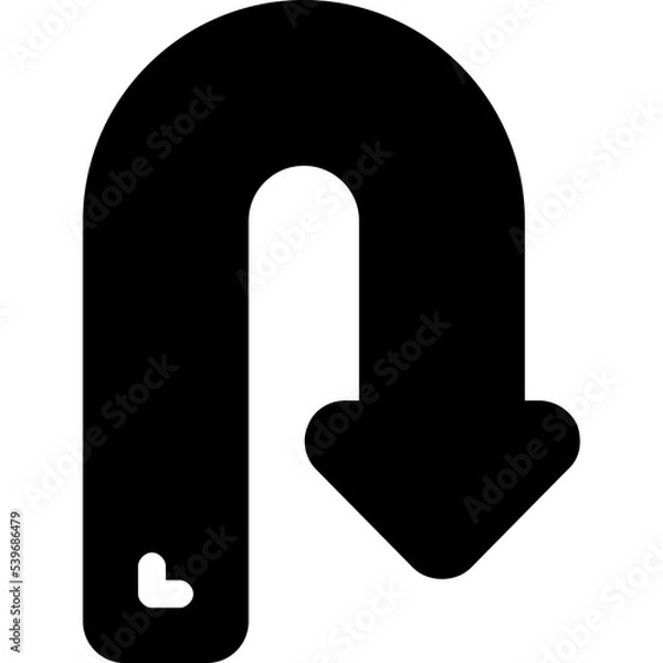 Fototapeta u turn icon