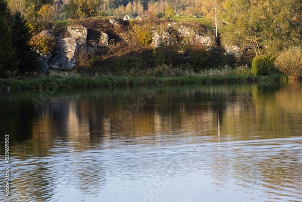 Obraz Lake in fall in Jura