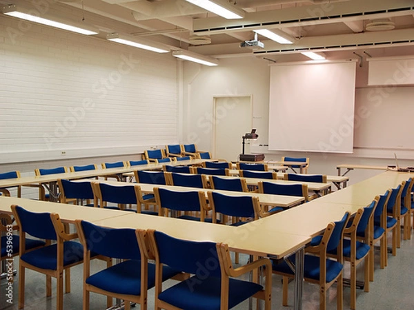 Obraz Audytorium 2 studentów gotowe do wykładu, widok.