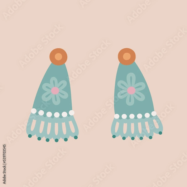 Obraz Boho blue dangle earrings