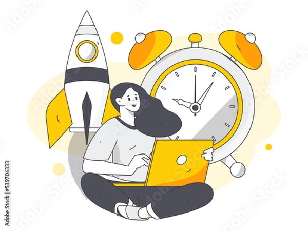 Fototapeta Campus recruitment character flat vector concept operation illustration	