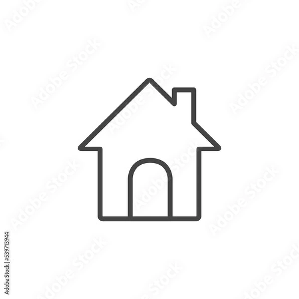 Obraz Small house. Icon Vector. Simple flat symbol. Illustration pictogram. Home icon vector for web, computer and mobile app