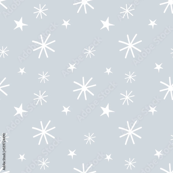Obraz Christmas seamless pattern. Holiday wrapping paper background.
