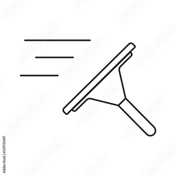 Obraz Window cleaning tool line icon. Squeegee icon