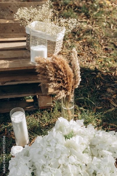 Obraz white wooden bridge