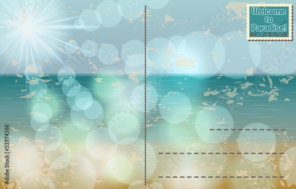 Fototapeta Retro summer postcard