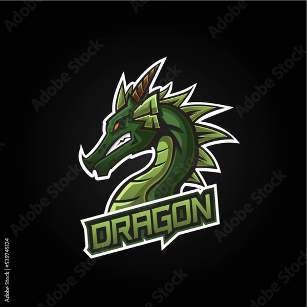 Obraz Dragon Icon Logo Vector Illustration