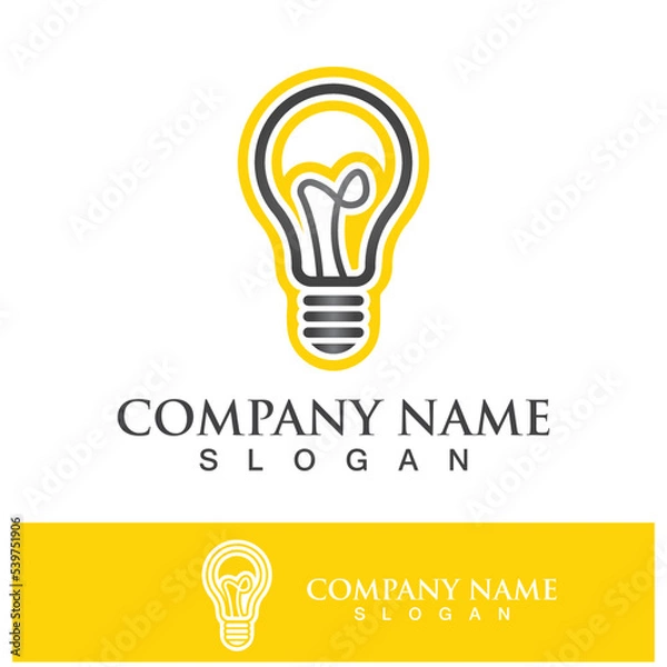 Obraz Light bulb icon vector symbol