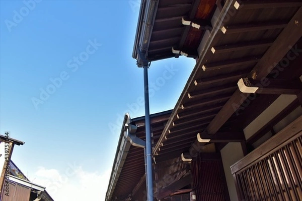 Obraz 観光地の古民家と青空