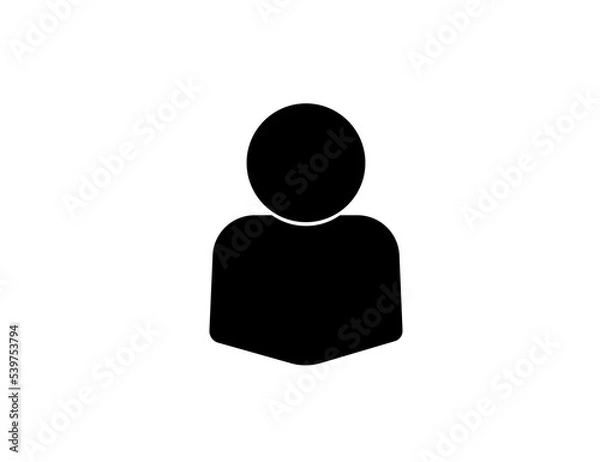 Fototapeta Flat vector icon profile (face, user, avatar).