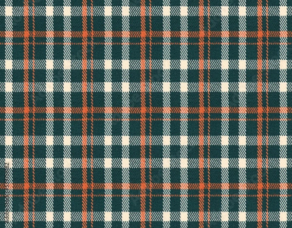 Fototapeta green tartan checkered seamless fabric pattern  