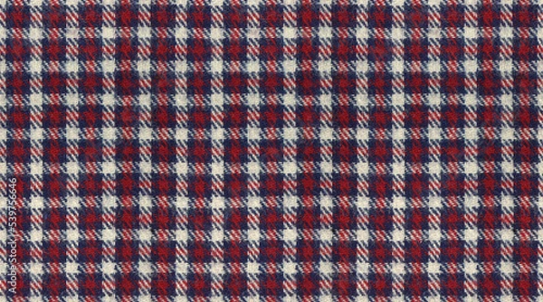 Fototapeta red hound tooth checkered seamless fabric pattern  