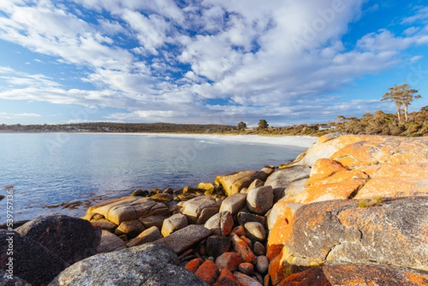 Fototapeta Binalong Bay Beach in Tasmania Australia