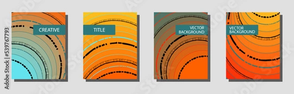 Obraz Set of abstract creative universal artistic templates. For poster, invitation, flyer,
banner, brochures, email header, notebooks, planners, books, catalogs, cards etc.