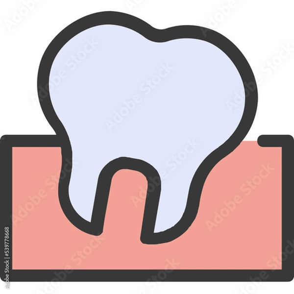 Fototapeta decay tooth icon