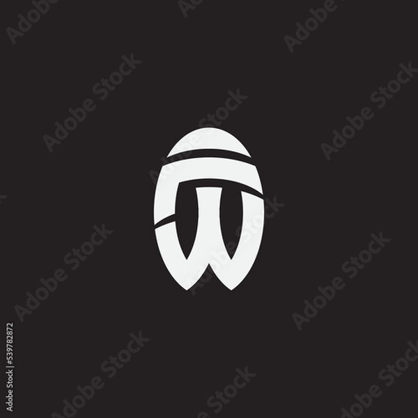 Obraz Initial FW monogram logo template.