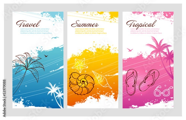 Obraz Color summer set with splash