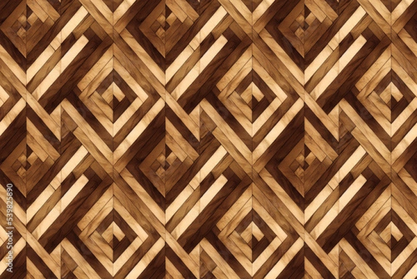 Fototapeta Seamless realistic nice wood texture. Seamless repeat pattern for wallpaper, fabric and paper packaging, curtains, duvet covers, pillows, digital print. 3d illustration