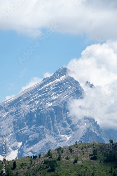 Fototapeta a large mountain in the background