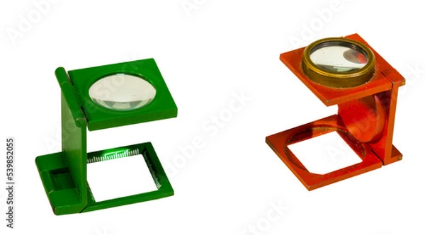 Fototapeta Red Green magnifying glass (Loop)