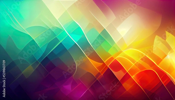 Obraz Rainbow Blend Background Layers Abstract. Gradient background design, colorful shapes.