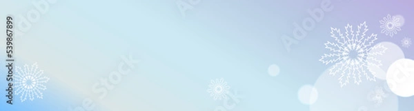 Fototapeta abstract blue background with snowflakes