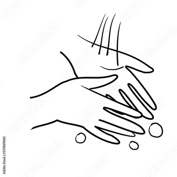 Obraz wash hands sketch of a person