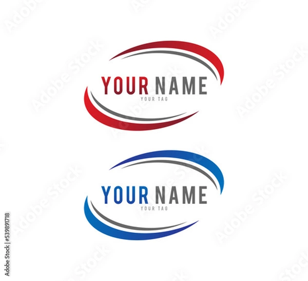 Fototapeta Vector Abstract Swoosh Logo