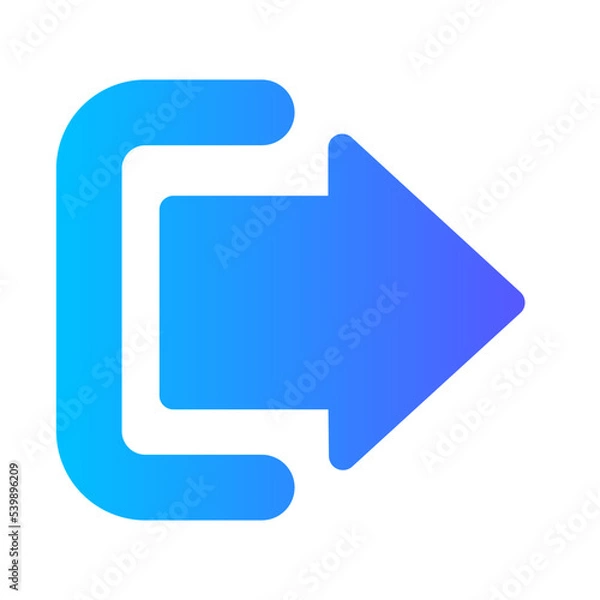 Fototapeta log out gradient icon