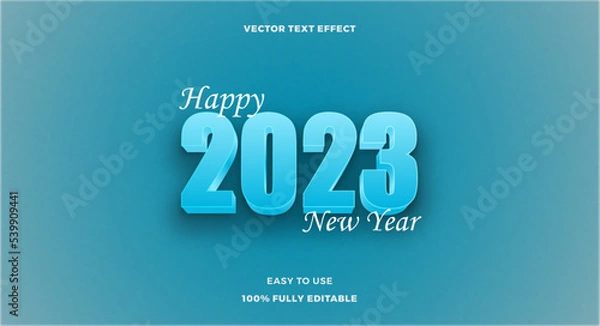 Obraz New 3D 2023 Editable Vector Text Effect	
