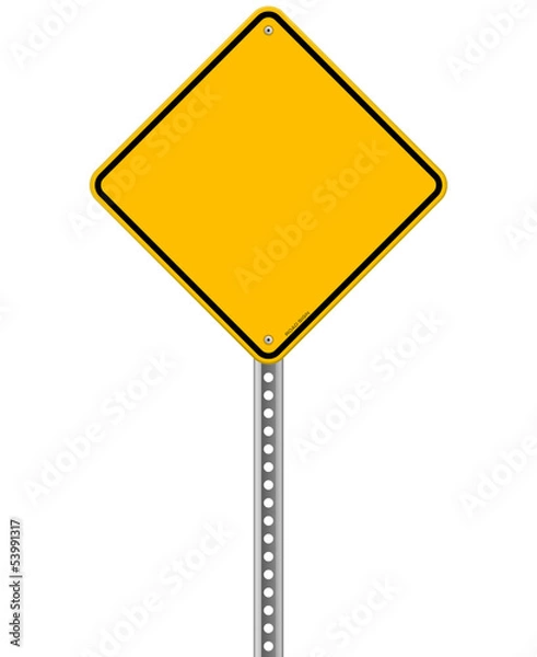 Obraz Empty Yellow Sign