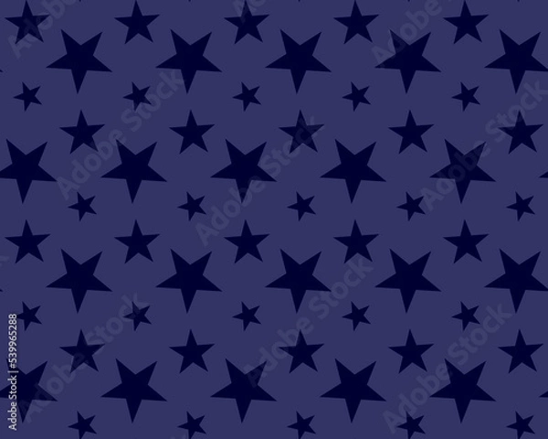 Fototapeta Stars pattern Geometric Vector drawing with Dark Light Blue
Seamless pattern Vector Illustration Background Color abstract vector texture with scattered stars Geometric shapes are different sizes Star