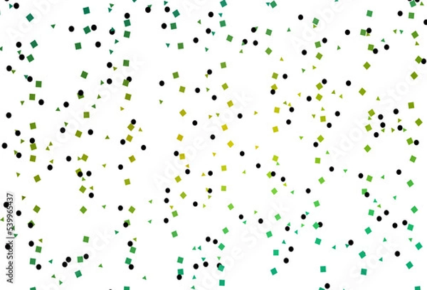 Fototapeta Light Green, Yellow vector pattern in polygonal style with circles.