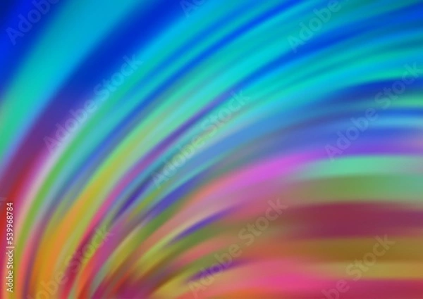 Fototapeta Light Blue, Red vector background with bent ribbons.