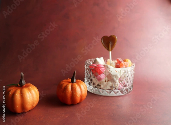 Fototapeta halloween sweets isolated on a table