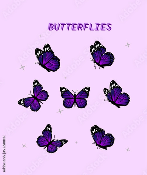 Obraz set of butterflies