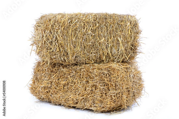 Obraz aufgestapelte Strohballen in Quaderform