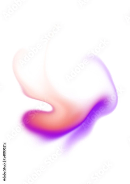 Fototapeta Abstract gradient fluid shape. Mental health element on transparent background. Vaporwave modern aesthetic PNG isolated element on transparent background.