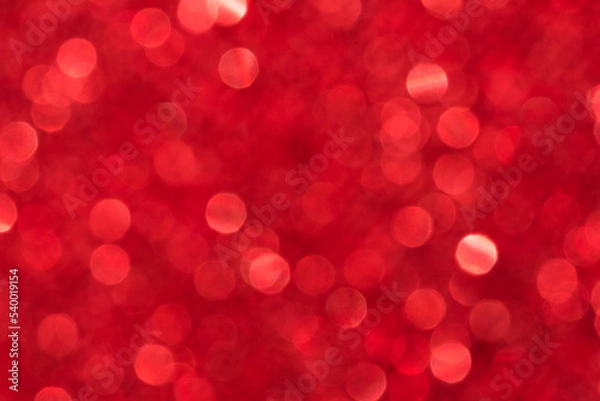 Fototapeta Red Bokeh Background, Christmas background