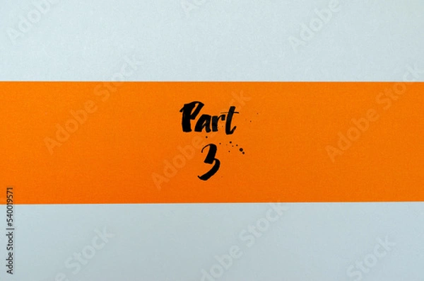 Obraz Powerpoint presentation template with handwriting calligraphy lettering. Presentation background page. Slide for presentation. Keynote layout..