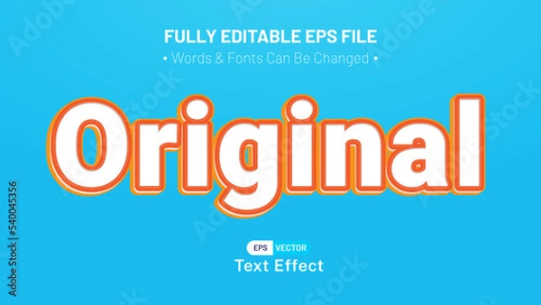 Fototapeta original simple text effect