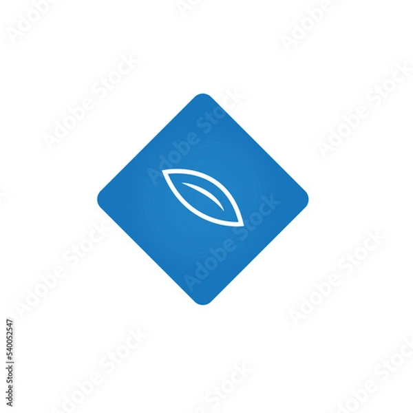 Obraz Green leaf icon. Vector illustration