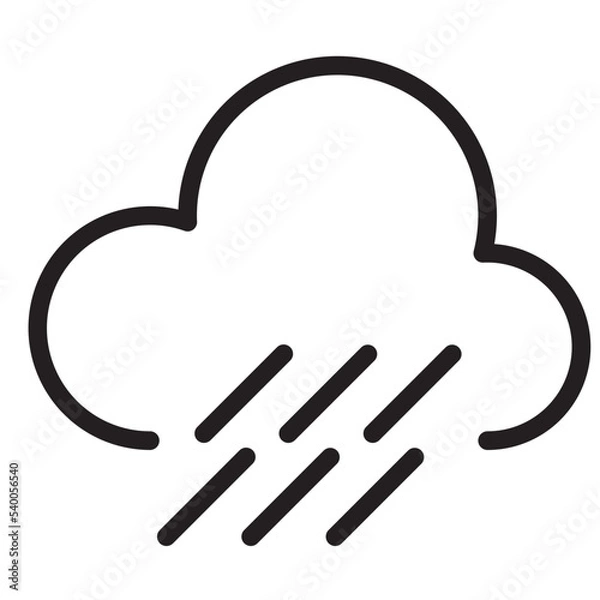 Fototapeta Rainy outline style icon